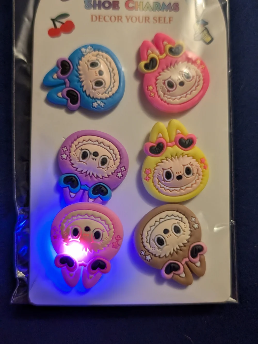 Cute Labubu Shoe Charms - 1 Lights Up